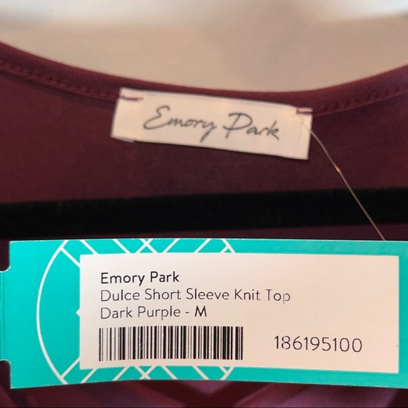 Emory Park NWT Stitch Fix Purple Top Medium Soft - Picture 4 of 6
